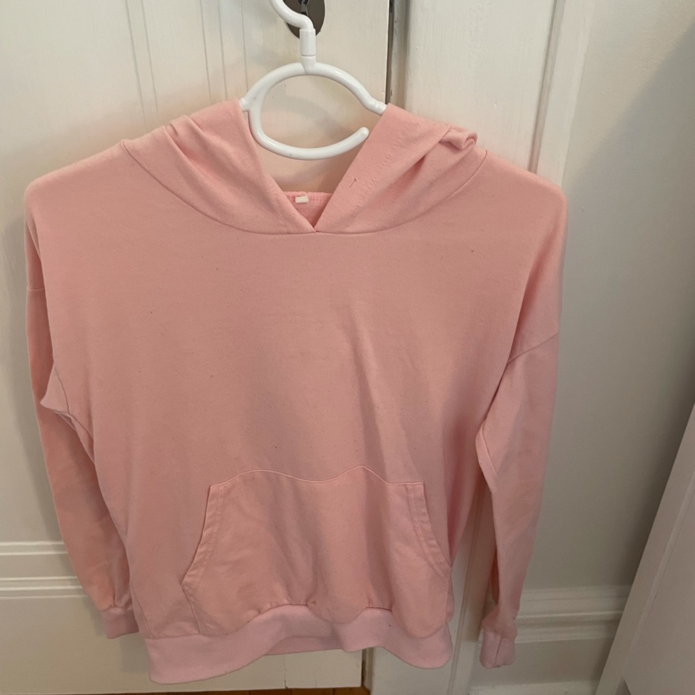 Pink and White Hearted Hoodie